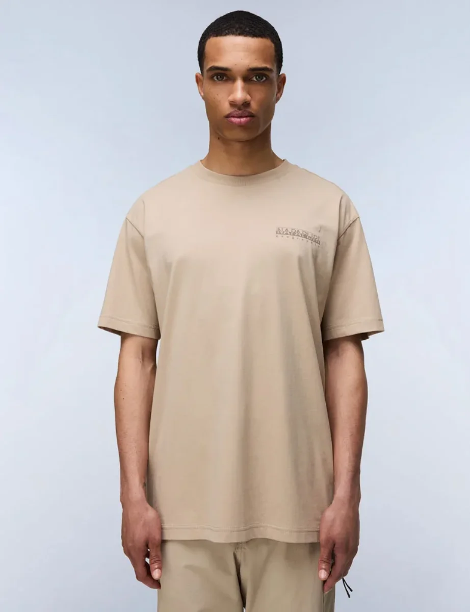 Napapijri S-Albula Short Sleeve T-Shirt | Beige Rocky