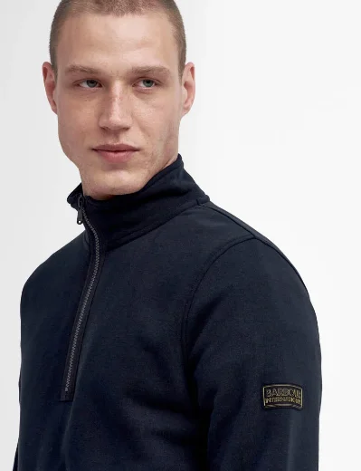 Barbour International Outline Half Zip Sweatshirt | Black