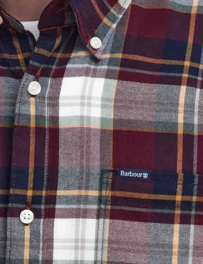 Barbour Crossfell Tailored Checked Shirt | Merlot