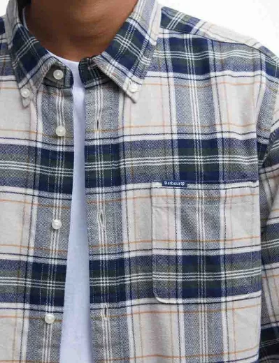 Barbour Betsom Tailored Checked Shirt | Stone Marl