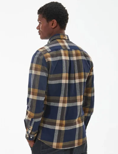 Barbour Folley Tailored Checked Shirt | Navy