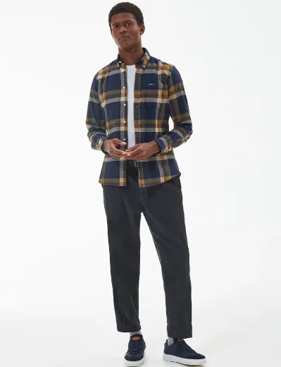 Barbour Folley Tailored Checked Shirt | Navy