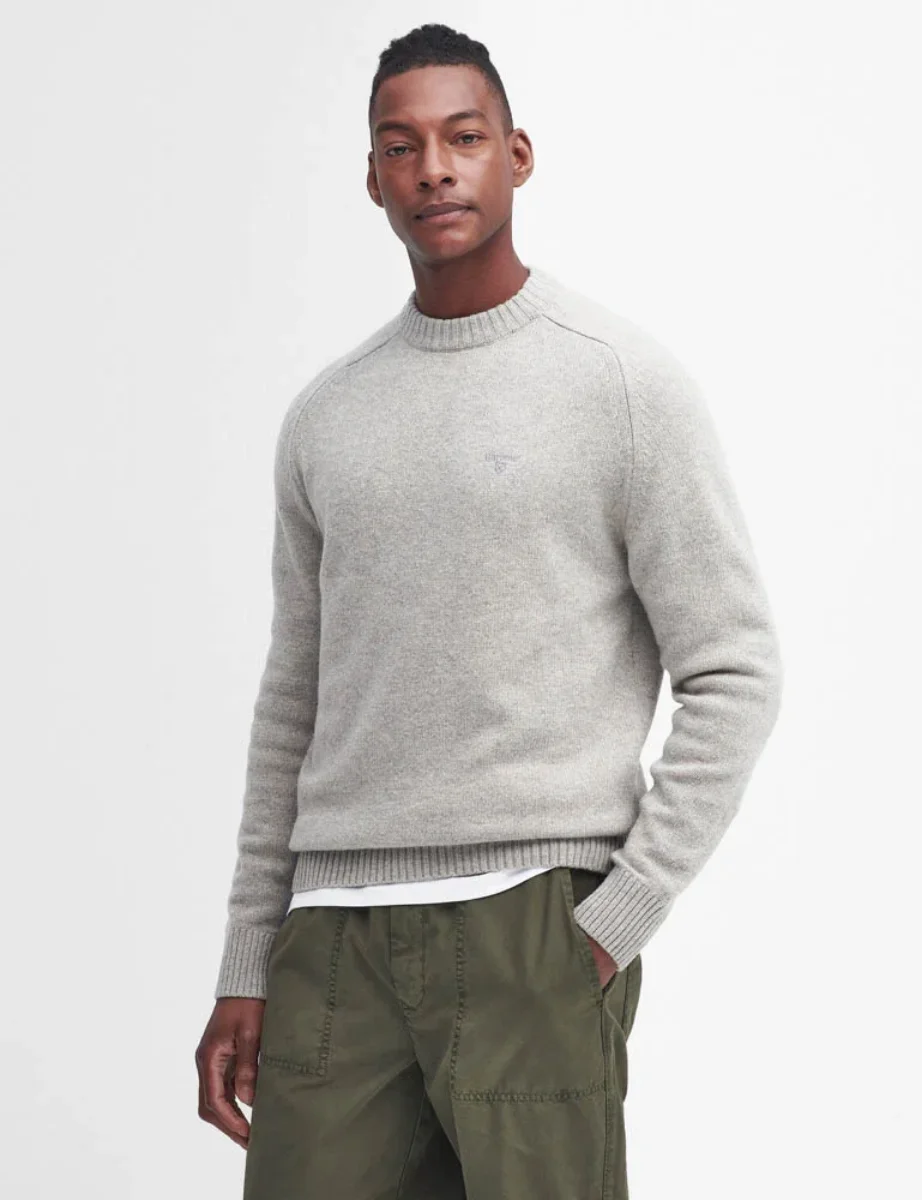 Barbour Grangetown Crew Neck Sweater | Grey Light