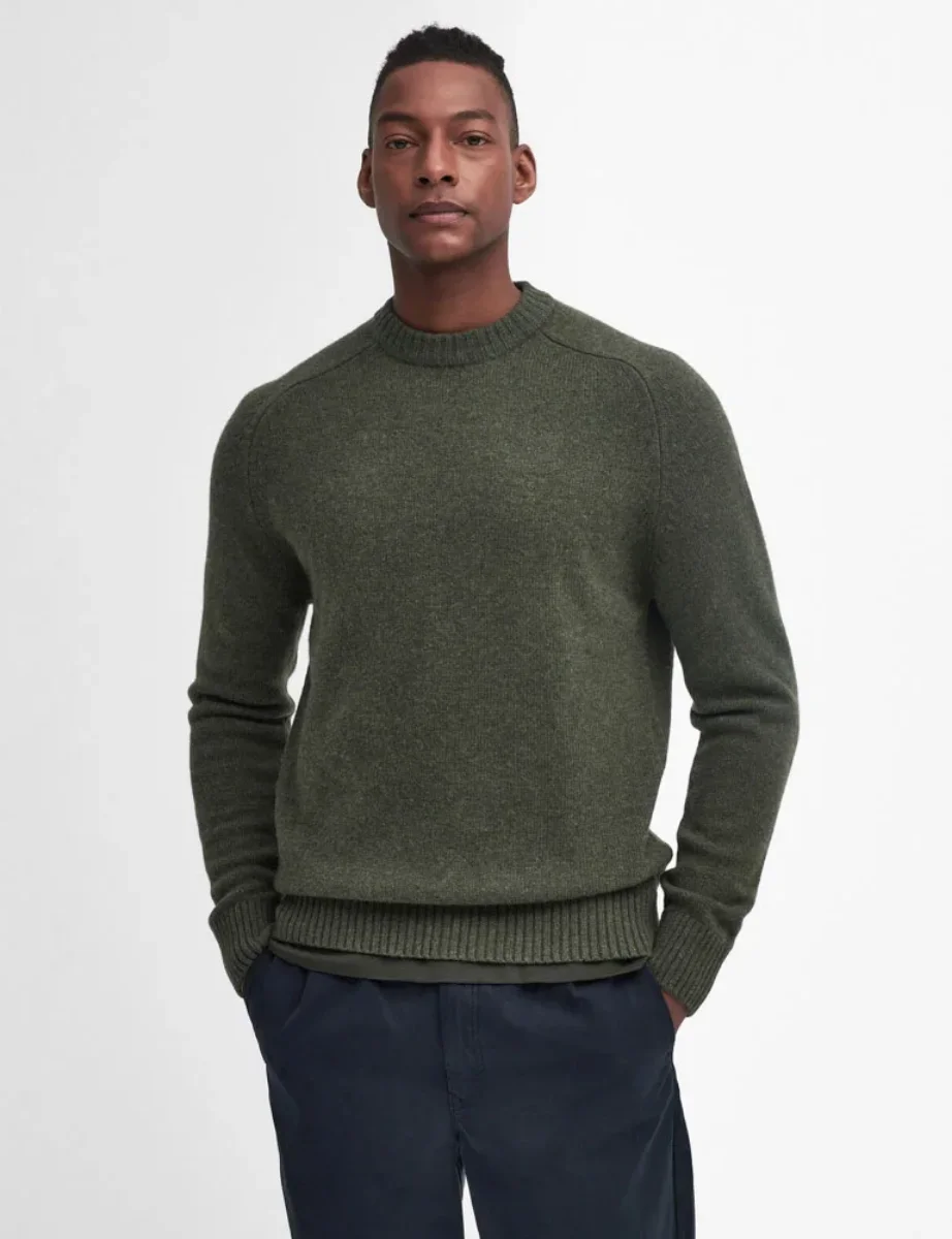 Barbour Grangetown Crew Neck Sweater | Mid Olive