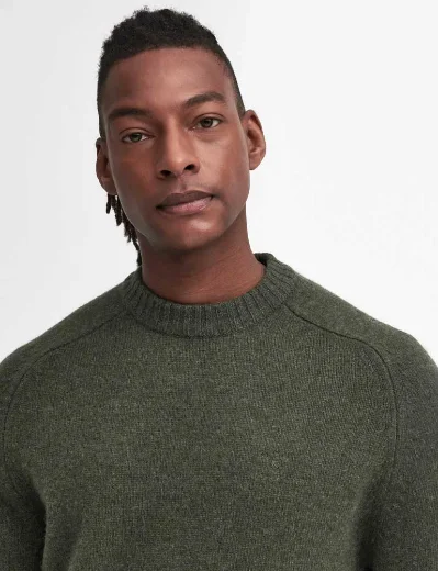 Barbour Grangetown Crew Neck Sweater | Mid Olive