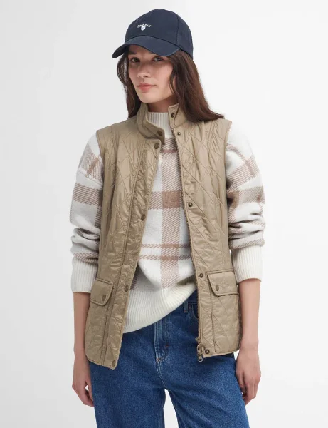 Barbour Womens Wray Gilet | Sand Dune/Brown Barbour Womens Wray Gilet | Sand Dune/Brown