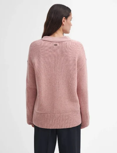 Barbour Womens Joni Knitted Cardigan | Mahogany Rose