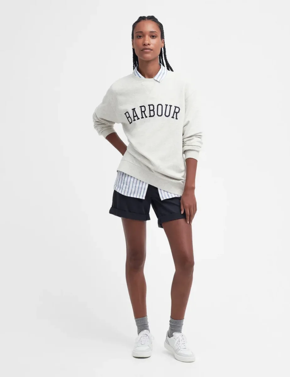 Barbour Women's Northumberland Sweatshirt | Cloud/Navy