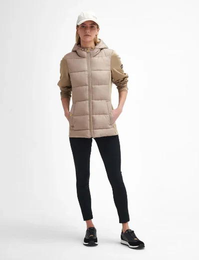 Barbour INTL Women's Bondar Quitled Sweatshirt | Light Trench