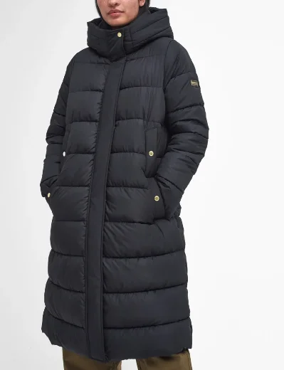 Barbour Intl Women's Barron Longline Puffer Jacket | Black