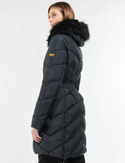 Barbour Intl Womens East Moor Quilted Jacket | Black