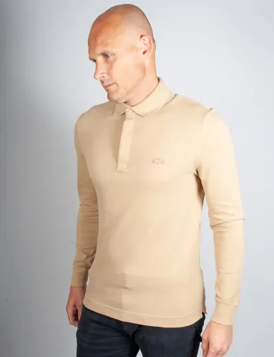 Lacoste Men's Long Sleeve Paris Polo Shirt | Beige