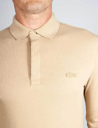 Lacoste Men's Long Sleeve Paris Polo Shirt | Beige