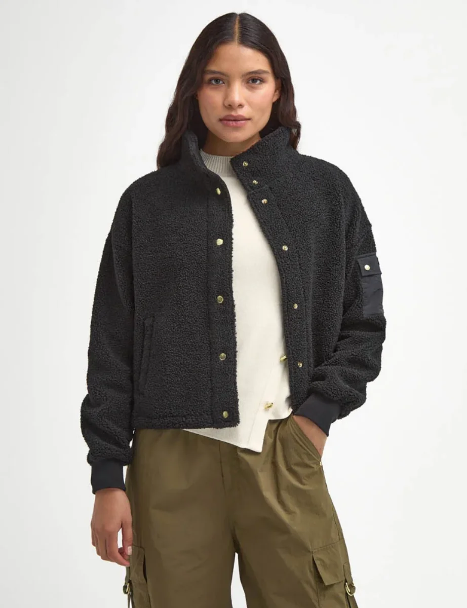 Barbour INTL Women's Callie Fleece Bomber | Black