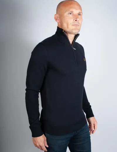 Fred Perry Classic Half Zip Jumper | Navy