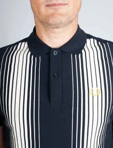 Fred Perry Ombre Stripe Polo Shirt | Navy