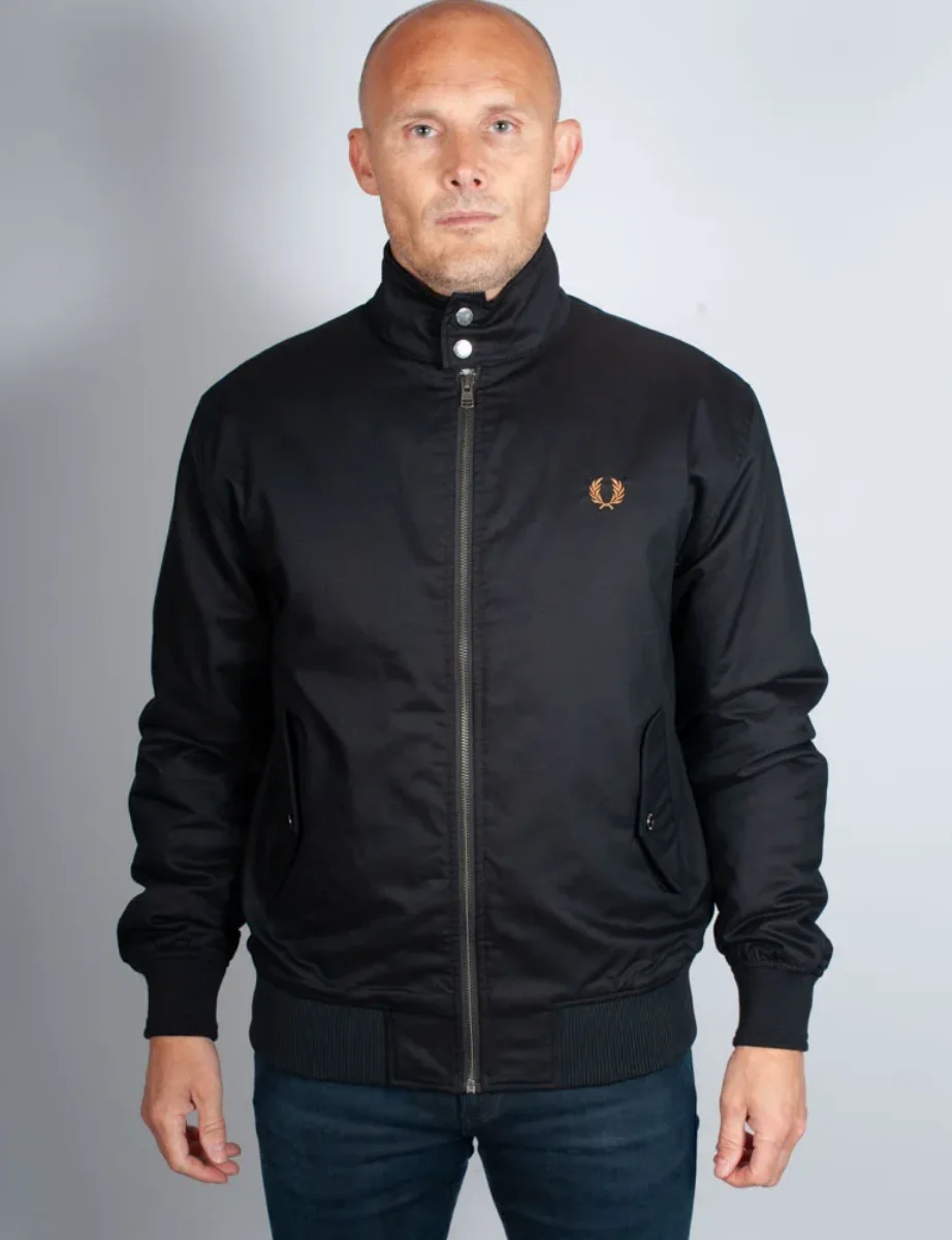 Fred Perry Padded Harrington Jacket | Black