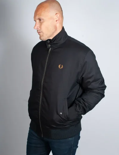 Fred Perry Padded Harrington Jacket | Black