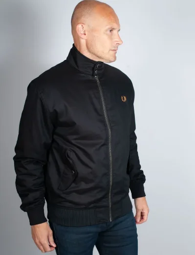 Fred Perry Padded Harrington Jacket | Black