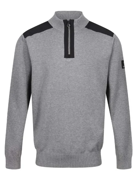 Luke EST 1977 Heddon Half Zip | Mid Marl Grey Luke EST 1977 Heddon Half Zip | Mid Marl Grey