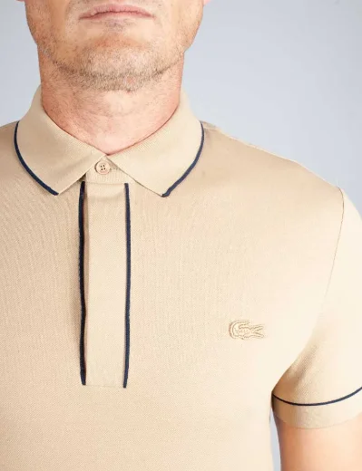 Lacoste Men's Smart Paris Polo With Contrast Trim | Beige