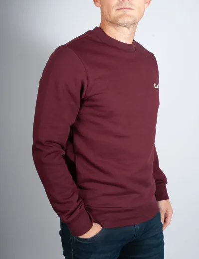 Men's Lacoste Organic Brushed Cotton Sweatshirt | Espresso