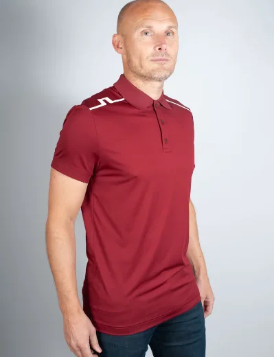 J.Lindeberg Lionel Regular Fit Polo Shirt | Cabernet