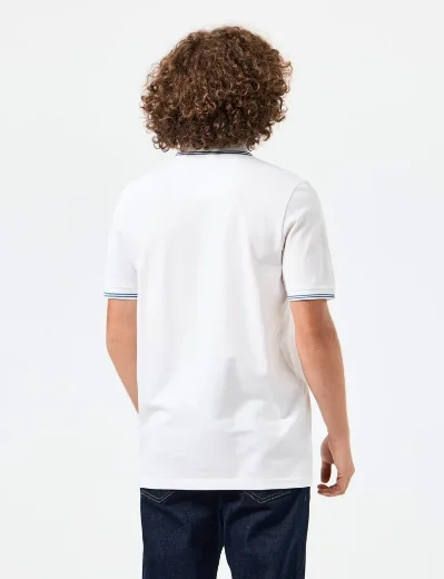 Weekend Offender Farina Double Tipped Polo | White