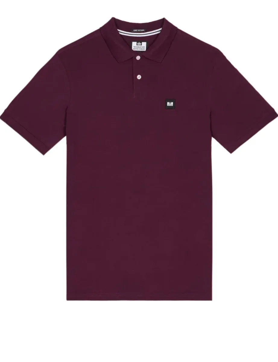 Weekend Offender Caneiros Polo Shirt | Acai Berry