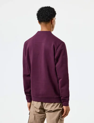 Weekend Offender Ferrer Crew Neck Sweater | Acai Berry