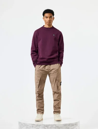 Weekend Offender Ferrer Crew Neck Sweater | Acai Berry