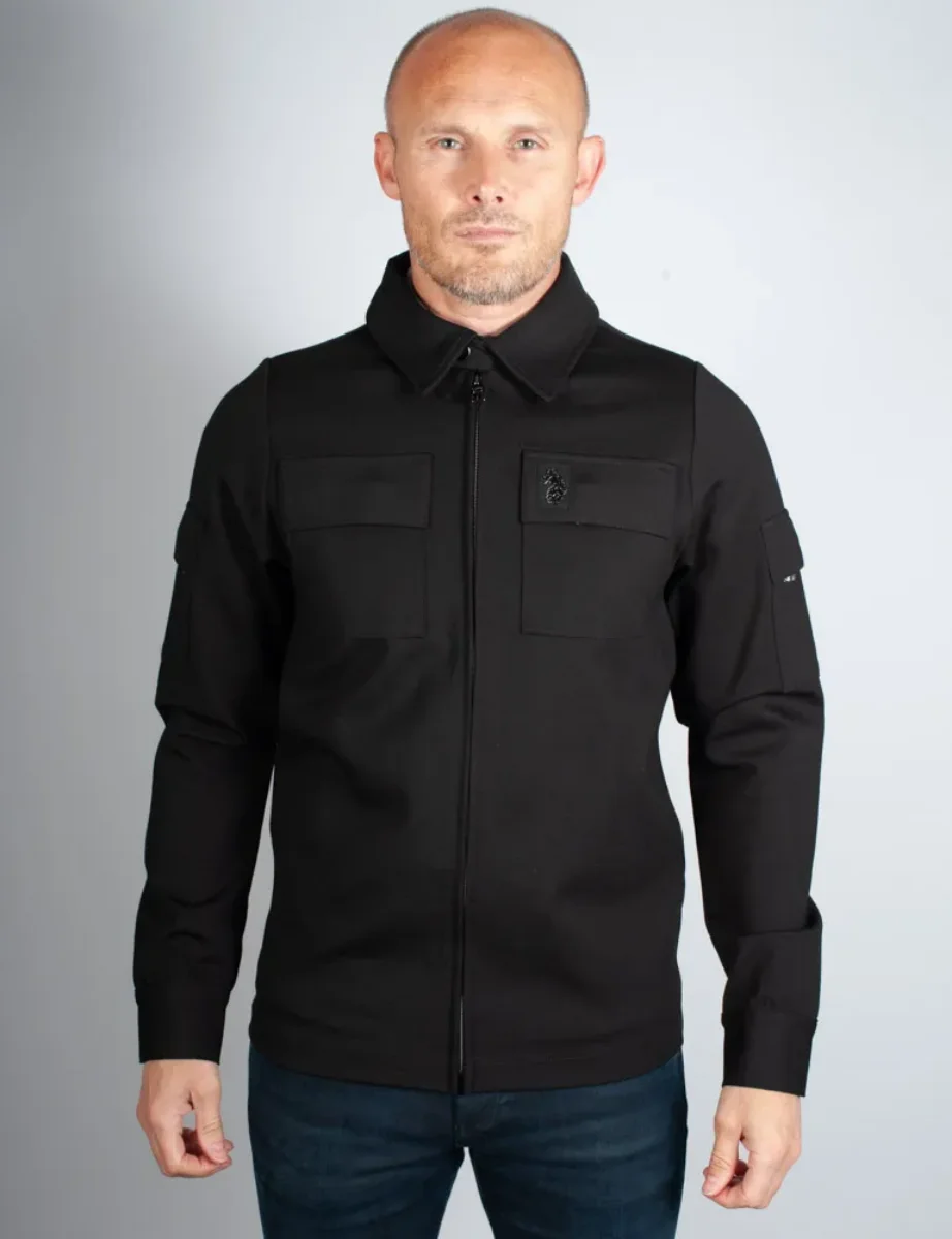 Luke Mainline Pegasus Twin Pocket Overshirt | Black