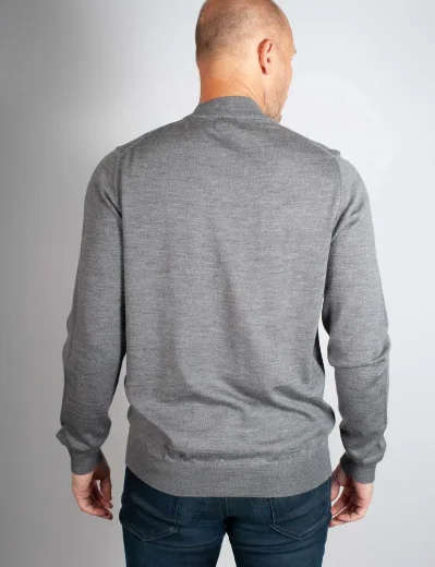 J.Lindeberg Korman Merino Turtle Neck | Mid Grey Melange