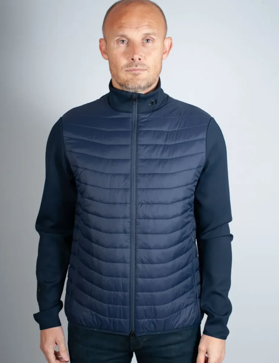 J.Lindeberg Holden Quilt Hybrid Jacket | Navy