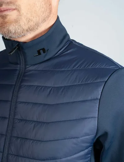 J.Lindeberg Holden Quilt Hybrid Jacket | Navy