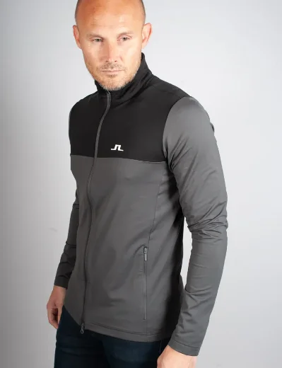 J.Lindeberg Banks Full Zip Sweatshirt | Asphalt