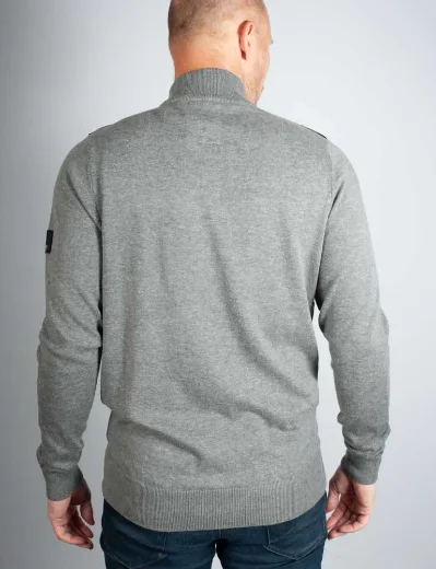 Luke EST 1977 Heddon Half Zip | Mid Marl Grey