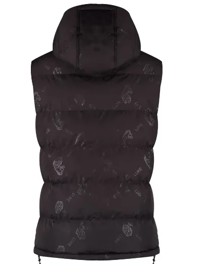 Luke Est 1977 Eagrit Hooded Padded Gilet | Black