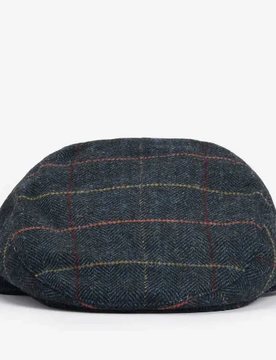 Barbour Wilkin Flat Cap | Navy Herringbone