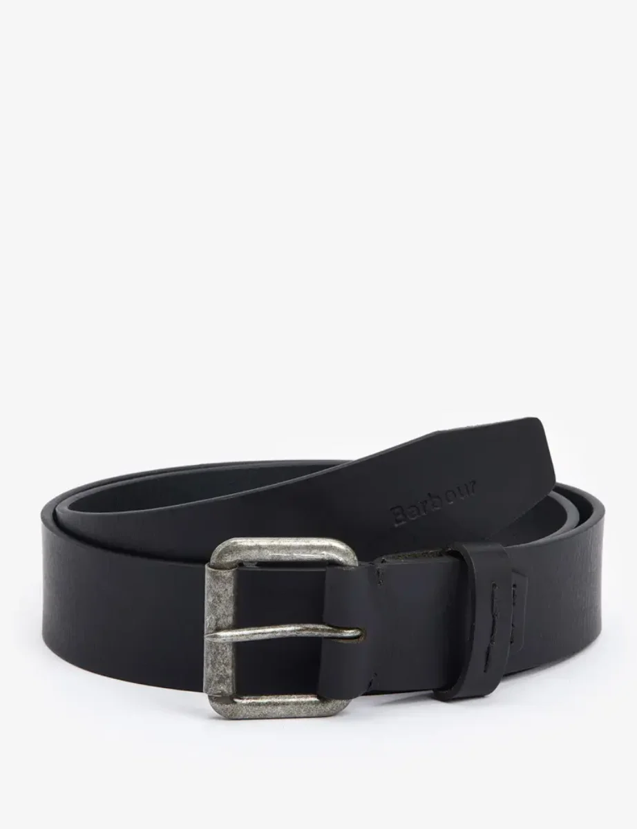 Barbour Men's Glen Leather Belt | Black