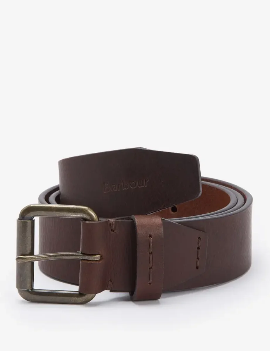 Barbour Men's Glen Leather Belt | Brown