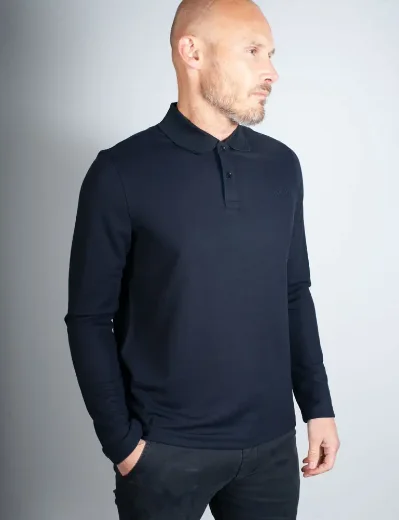 Ted Baker Pacto Long Sleeve Polo | Navy