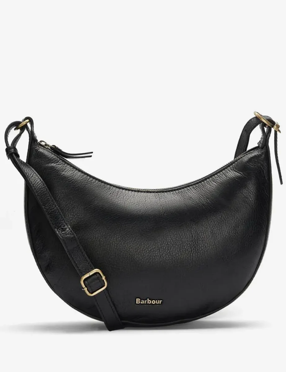 Barbour Womens Laire Leather Sling Bag | Black