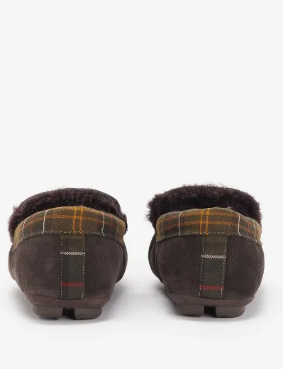 Barbour Monty Slipper | Brown Suede