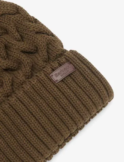 Barbour Gainford Cable Beanie | Olive