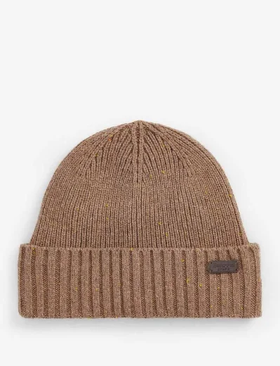 Barbour Carlton Fleck Beanie & Scarf Gift Set | Sandstone