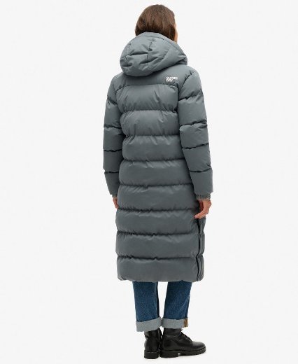 Superdry Microfibre Longline Puffer Jacket | Ebony