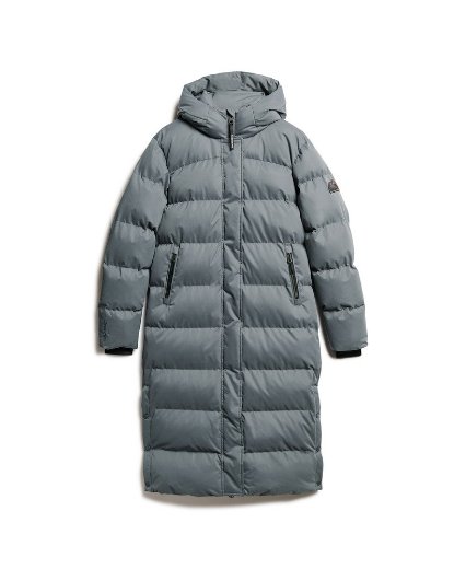 Superdry Microfibre Longline Puffer Jacket | Ebony