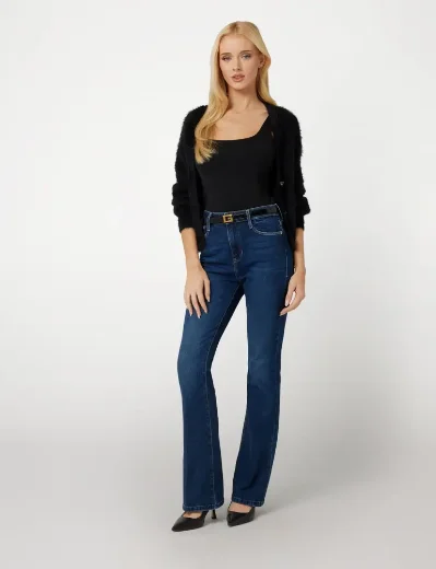 Guess Womens Sexy Flare Denim Jean | Blue