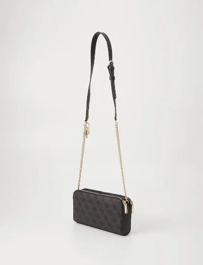 Guess Eco Erica 4G Logo Status Crossbody Bag | Coal